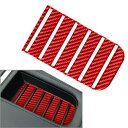 カーボンファイバーレッド車のアームレストボックススロットパネルカバートリムトヨタタンドラ 2014-21 Carbon Fiber Red Car Armres...