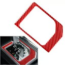 1x レッドカーボンファイバーギアシフトパネルカバートリム トヨタ タンドラ 2014-2021用 1x Red Carbon Fiber Gear Shift...