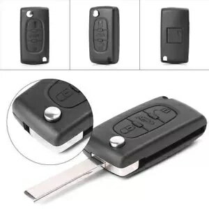 1PC 3 ܥեåץ⡼ȥ륱ץ硼 207 307 407 SW 308 607  1PC 3-Buttons Flip Remote Key Shell Case For Peugeot 207 307 407 SW 308 607 New