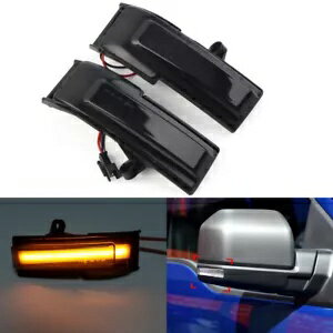 流れる LED バックミラーダイナミックターンシグナルライトペアフォード F-150 15-20 Flowing LED Rearview Mirror Dynamic Turn Signal Light Pair For Ford F-150 15-20