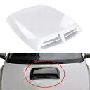 1 個ユニバーサルホワイト車装飾エアフローインテークフードスクープベントボンネットカバー 1PCS Universal White Car Decorative Air Flow Intake Hood Scoop Vent Bonnet Cover(2)