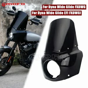 ダークブラック ヘッドライト フェアリング マウント キット ハーレー ダイナ ワイド グライド FXDWG FXDWGI 用 Dark Black Headlight Fairing Mount Kit For Harley Dyna Wide Glide FXDWG FXDWGI