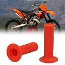 レッドソフトゲルラバー7/8インチハンドグリップユニバーサルMXピットダートバイクATVオートバイ用 Red Soft Gel Rubber 7/8" Hand Grips Universal For MX Pit DirtBike ATV Motorcycle