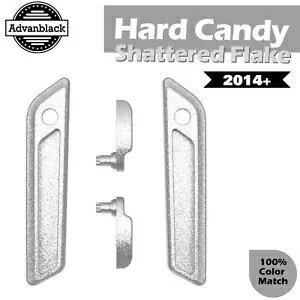 14 歳以上ハーレー用サドルバッグ蓋レバー & ラッチカバーキットハードキャンディーシャッタードフレーク For 14+ Harley Saddlebag Lid Lever & Latch Cover Kit HARD CANDY SHATTERED FLAKE
