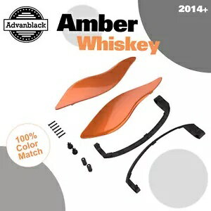 アンバー ウィスキー 14 歳以上のハーレー バットウィング用調整可能なフェアリング エア ディフレクタ..