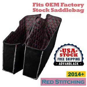 レッドステッチライナー ハーレーツーリング 14+ Advanblack OEM サドルバッグボトムス Red Stitching Liner Harley Touring 14+ Advanblack OEM Saddlebag Bottoms