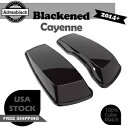 Advan 黒くなったカイエンノーマルストレッチサドルバッグ蓋ハーレーツーリング 2014+ Advan Blackened Cayenne Normal St...