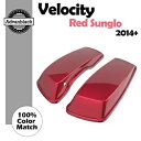 Velocity Red Sunglo 標準ノーマルストレッチサドルバッグ蓋 ハーレー 14+ に適合 Velocity Red Sunglo Standard Normal Stretched Saddlebag Lid Fits for Harley 14+(2)