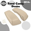サンドカモデニムスタンダードノーマルストレッチサドルバッグ蓋 14+ ハーレー FLTR 用 Sand Camo Denim Standard Normal S...