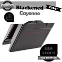 黒くなったカイエン拡張ストレッチサドルバッグボトムスピンストライプ 14 歳以上ハーレー用 Blackened Cayenne Extended Stretch...