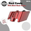 ハード キャンディ ホットロッド レッド フレーク ストレッチ サドルバッグ リア フェンダー 2014+ ハーレー用 Hard Candy Hot Rod R...