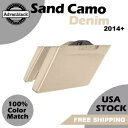 サンド迷彩デニムカットアウトなしストレッチサドルバッグ拡張バッグハーレー 2014+ Sand Camo Denim No Cutout Stretched S...