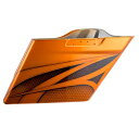 アンバーウイスキーエアブラシ拡張バッグストレッチサドルバッグボトムスハーレー 14+ Amber Whiskey Airbrushed Extended Bag Stretched Saddlebag Bottoms For Harley 14+