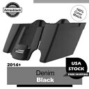 デニムブラック 2 in 1 ストレッチ拡張サドルバッグボトムス 14 歳以上ハーレーツーリング用 Denim Black 2 into 1 Stretched Extended Saddlebag Bottoms For 14+ Harley Touring