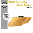 ハード キャンディ ゴールド フレーク ストレッチ サドルバッグ サイド カバー 2014 年以降のハーレー ツーリングに適合 Hard Candy Gold ...