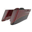 ミステリアス レッド サングロ/ブラック カイエン 2 トーン CVO 拡張サドルバッグ ハーレー用 Mysterious Red Sunglo/Blacken...