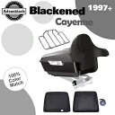 ブラック カイエン キング ツアー パック Pak ラップ アラウンド バックレスト 97 歳以上のハーレーに適合 Blackened Cayenne King...