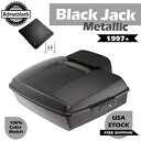 アドバン ブラック ジャック メタリック チョップド ツアー パック パック ハーレー ツーリング 1997+ に適合 Advan Black Jack Metallic Chopped Tour Pak Pack Fits Harley Touring 1997+
