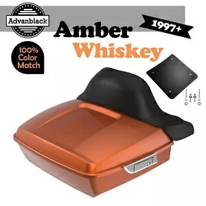 97 年以上のハーレー/ソフテイル ラッシュモア チョップド ツアー パック ラップ アラウンド アンバー ..