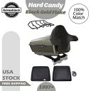 ハード キャンディ ブラック ゴールド フレーク キング ツアー パック パック ブラック ヒンジ ラッチ ハーレーに適合 Hard Candy Black G...
