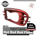 ハード キャンディ ホット ロッド レッド フレーク ヘッドライト ベゼル 2015+ ハーレー ツーリング FLTRX 用 Hard Candy Hot Ro...