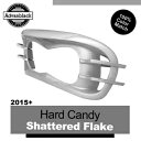 ハーレーロードグライド用 Advanblack ヘッドライトベゼル ハードキャンディー シャッタード フレーク 15+ For Harley Road Glid...
