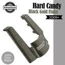 ハーレー用ハードキャンディブラックゴールドフレークシングルカットアウトリアフェンダーエクステンション HARD CANDY BLACK GOLD FLAKE S...