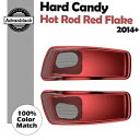 ハードキャンディホットロッドレッドフレーク6x9インチサドルバッグスピーカー蓋オーディオカバーハーレー用 Hard Candy Hot Rod Red Flak...