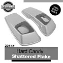 ハード キャンディ シャッタード フレーク 6x9 サドルバッグ スピーカー蓋 ハーレー ツーリング 14+用 Hard Candy Shattered Fla...