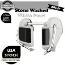 Advanblack ストーンウォッシュ ホワイト パール 下部ベント付きフェアリング ハーレー ツーリング 14+ に適合 Advanblack Stone Washed White Pearl Lower Vented Fairing Fits Harley Touring 14+(2)