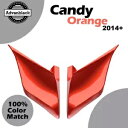 14 歳以上のハーレーツーリングストリートロード用ストレッチ拡張サイドカバー キャンディオレンジ Stretched Extended Side Covers ...