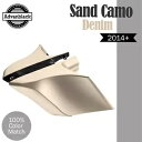 Advanblack SAND CAMO DENIM CVO ストレッチ拡張サイドカバー 14+ ハーレー用 Advanblack SAND CAMO DENI...