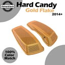 ハード キャンディ ゴールド フレーク デュアル 6x9 サドルバッグ スピーカー蓋 オーディオ カバー フィット 14+ ハーレー Hard Candy Go...