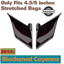 黒くなったカイエン ピンストライプ ストレッチ拡張サイドカバー ハーレー 2014+ に適合 Blackened Cayenne Pinstripes Stre...