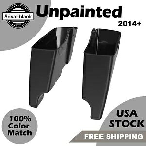 Advanblack 未塗装ストレッチ拡張サドルバッグボトムスハーレーツーリング 14+ Advanblack Unpainted Stretched Extended Saddlebag Bottoms For Harley Touring 14+