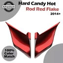 14+ ハーレーハードキャンディホットロッドレッドフレーク用ストレッチ拡張サイドカバー Stretched Extended Side Covers For 1...