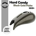 21+ ハーレー Advanblack ハード キャンディ ブラック ゴールド フレーク ストレッチ タンク カバー用 For 21+ Harley Advan...