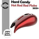 21+ ハーレー Advanblack ハード キャンディ ホットロッド レッド フレーク ストレッチ タンク カバー用 For 21+ Harley Adva...