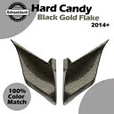 14+ ハーレー用ストレッチ拡張サイドカバー ハードキャンディ ブラック ゴールド フレーク Stretched Extended Side Covers Fo...