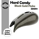 09+ ハーレー Advanblack ハード キャンディ ブラック ゴールド フレーク ストレッチ タンク カバー用 For 09+ Harley Advan...