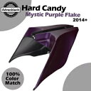 14+ ハーレー用ストレッチ拡張サイドカバー ハードキャンディー ミスティックパープルフレーク Stretched Extended Side Covers F...