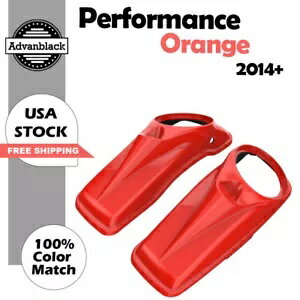 ѥեޥ󥹥 8 ԡȥåɥХåϡ졼ġ 14+ Performance Orange 8 inch Speaker Lids For Stretch Saddlebags Harley Touring 14+