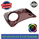 ミステリアスレッド Sunglo デュアル 8 インチ スピーカー蓋 ハーレー/Advanblack レイザーチョップド用 Mysterious Red Sunglo Dual 8'' Speaker Lid For Harley/Advanblack Razor Chopped(2)