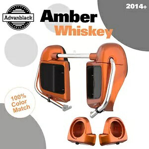 Advanblack アンバー ウイスキー ラッシュモア 下部ベント フェアリング ハーレー ツーリング 2014+用 ..
