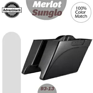 Merlot Sunglo ストレッチサドルバッグ拡張ボトムハーレー 93-13 ツーリング用 Merlot Sunglo Stretched Saddlebags Extended Bottoms For Harley 93-13 Touring