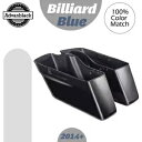 ビリヤードブルースタンダード非ストレッチサドルバッグボトムスハーレー14+用 Billiard Blue Standard Non-Stretched Saddlebag Bottoms For Harley 14+