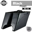 Advan ブラックパール拡張ストレッチサドルバッグボトムスハーレーツーリング 93-13 Advan Black Pearl Extended Stretched Saddlebags Bottoms For Harley Touring 93-13