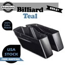 ビリヤード ティール スタンダード 非ストレッチ サドルバッグ ボトム ハーレー ツーリング 2014+用 Billiard Teal Standard Non-Stretched Saddlebag Bottoms For Harley Touring 2014+