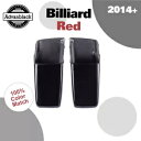ビリヤードレッドスタンダード非ストレッチサドルバッグボトムスハーレー2014+用 Billiard Red Standard Non-Stretched Saddlebag Bottoms For Harley 2014+