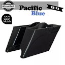 パシフィックブルー ストレッチサドルバッグ 拡張バッグボトムス ハーレー 93-13 ツーリング用 Pacific Blue Stretched Saddlebags Extended Bag Bottoms For Harley 93-13 Touring